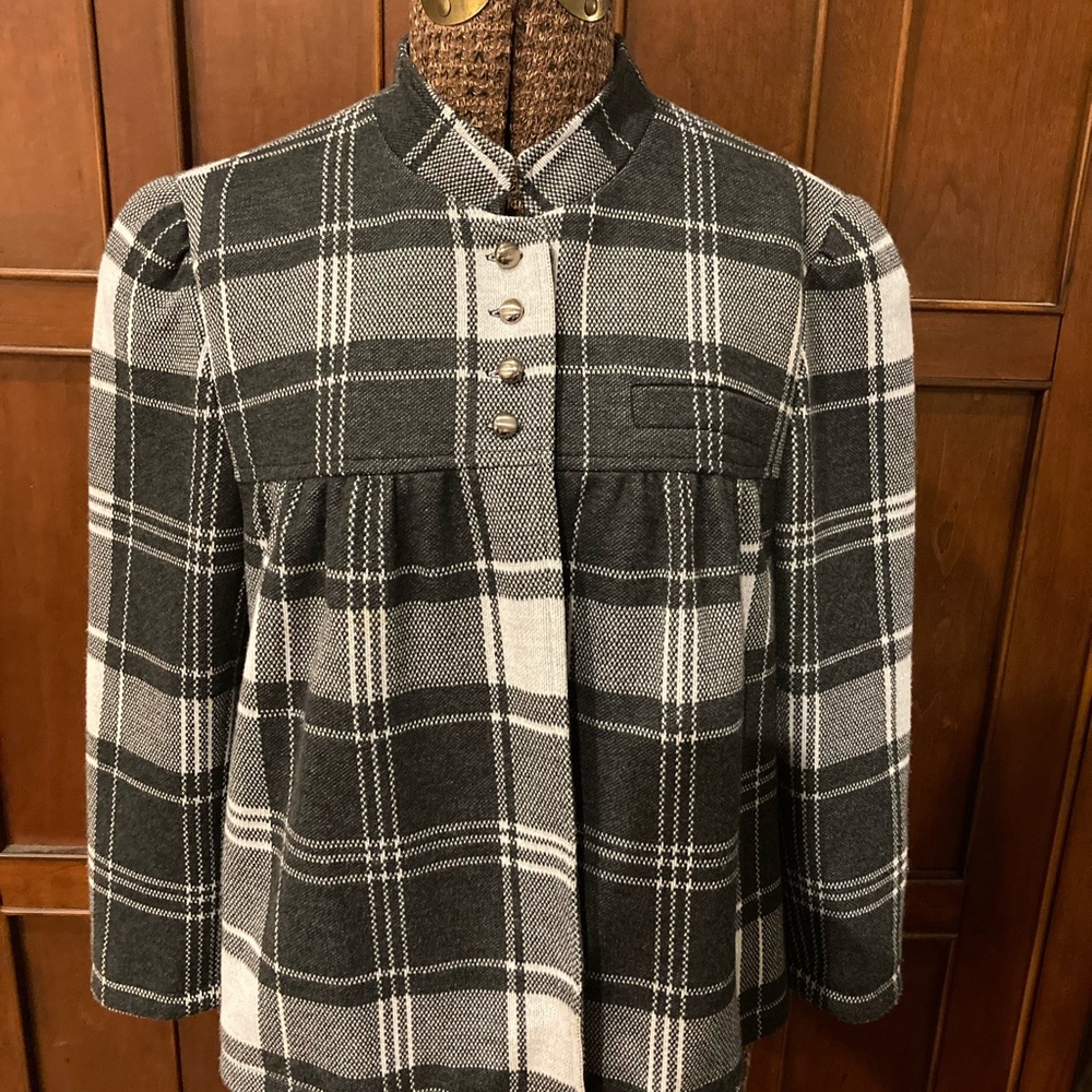 Mixit plaid cape jacket size L